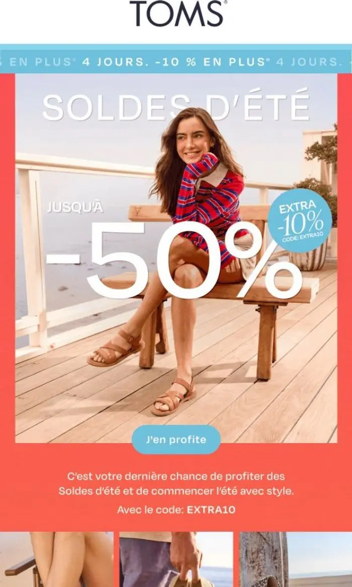 TOMS Europe: Plus que 4 jours ⏰ -10 % en plus