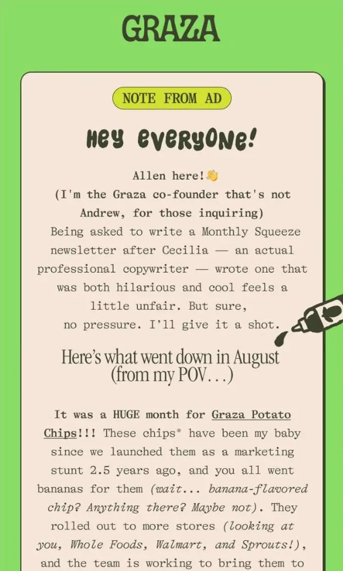 Graza: Allen here 👋