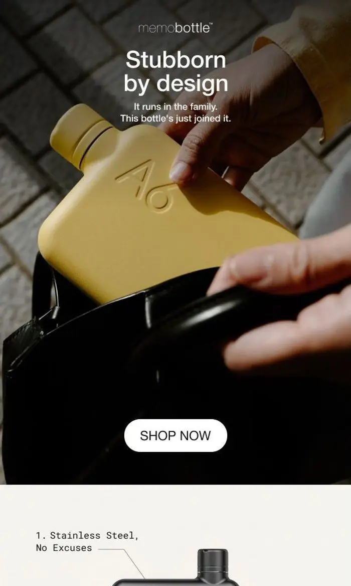 memobottle EU: Stubborn, but the way we like it