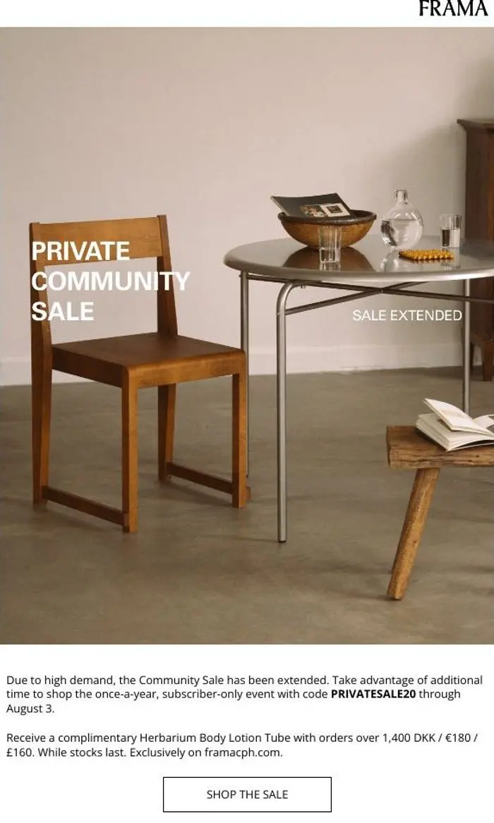 FRAMA: Sale Extended: Now Through August 3