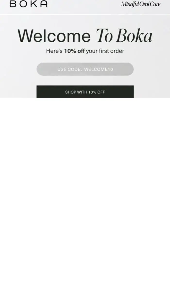 Boka: Welcome to Boka, here's 10% off
