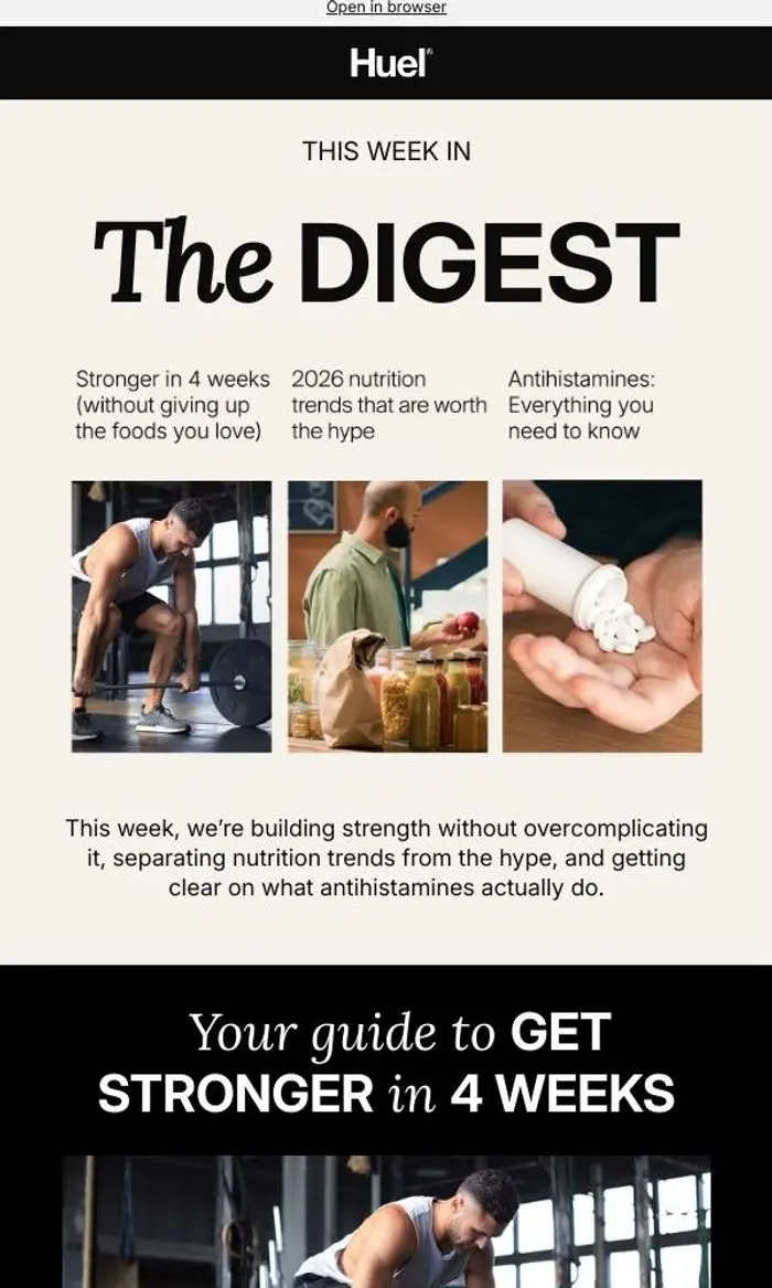 Huel: Want to get stronger in 4 weeks? Read this 💪