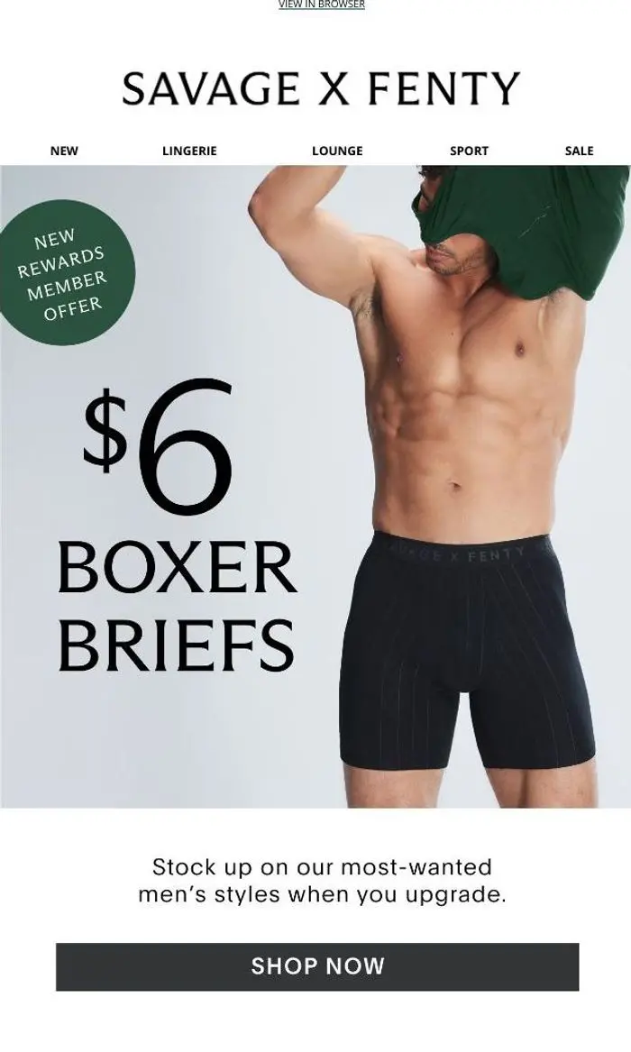 Savage X Fenty: Upgrade and Save on Men’s Styles ✨ 