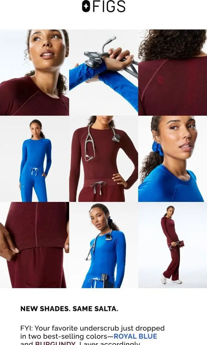 FIGS: The Ultimate Underscrub—Now in Royal Blue and Burgundy