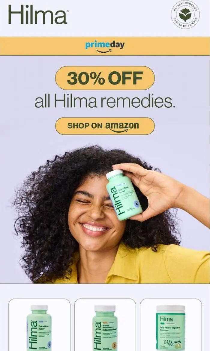 Hilma: Take 30% off all Hilma.