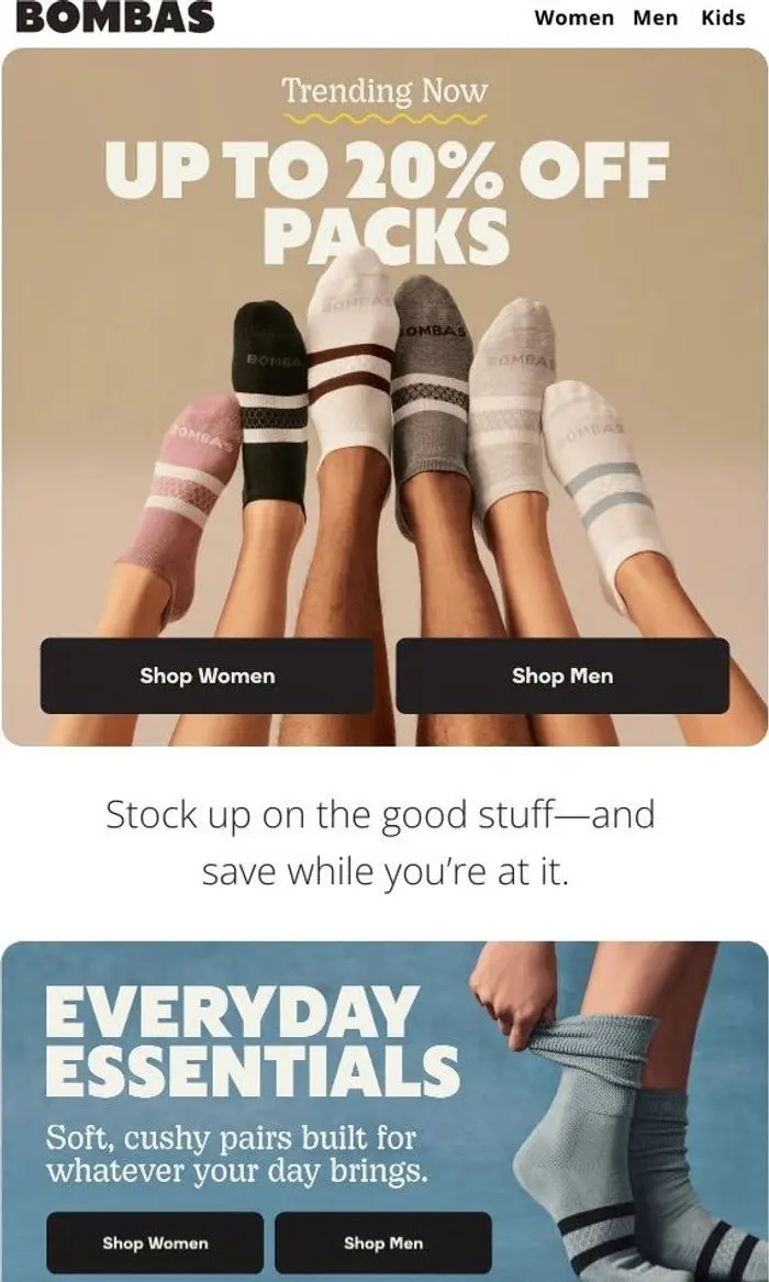 Bombas: Up to 20% Off Our Hottest Packs