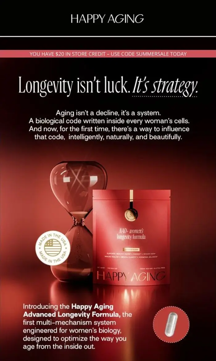 Happy Aging: YOU HAVE $20 IN STORE CREDIT