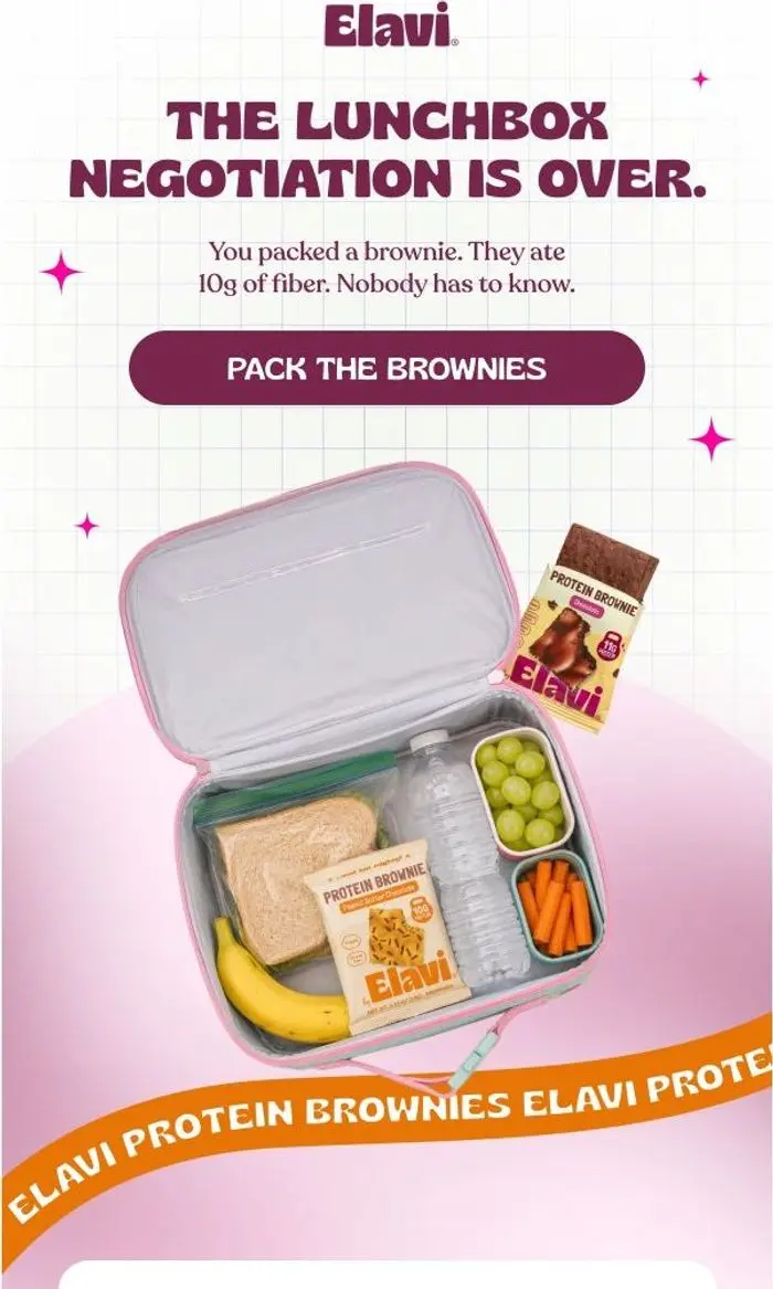 ELAVI: 10g of fiber, smuggled in a brownie