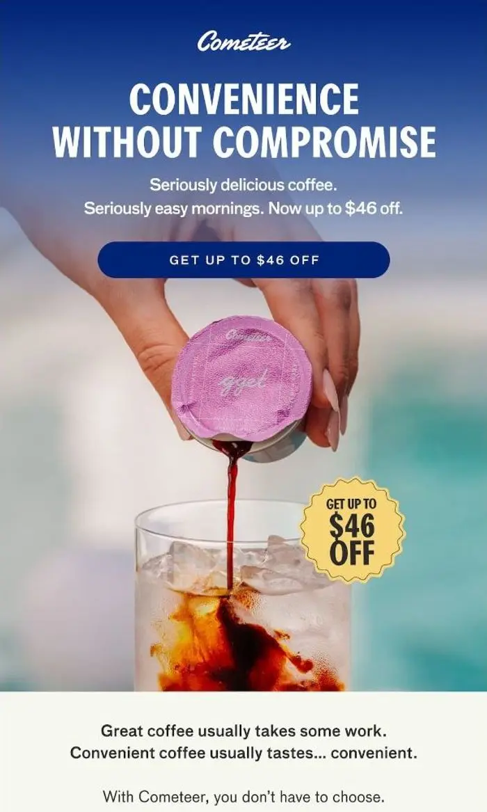Cometeer: Seriously delicious coffee. Seriously easy mornings. ☕