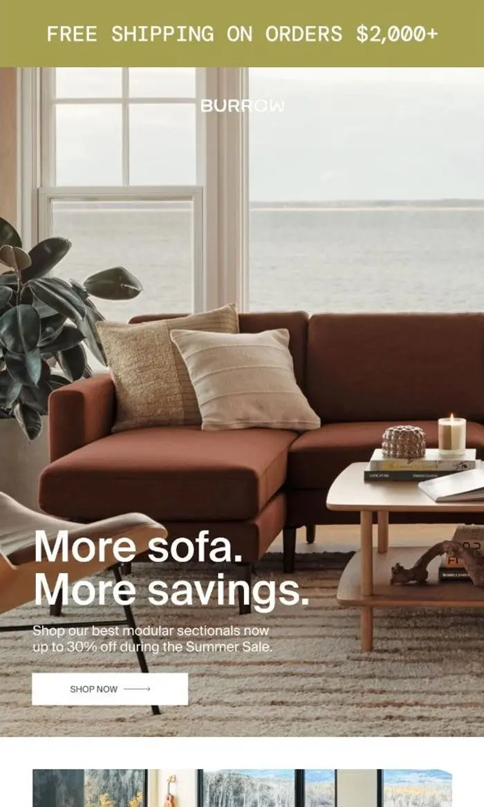 Burrow: More sofa. More savings.