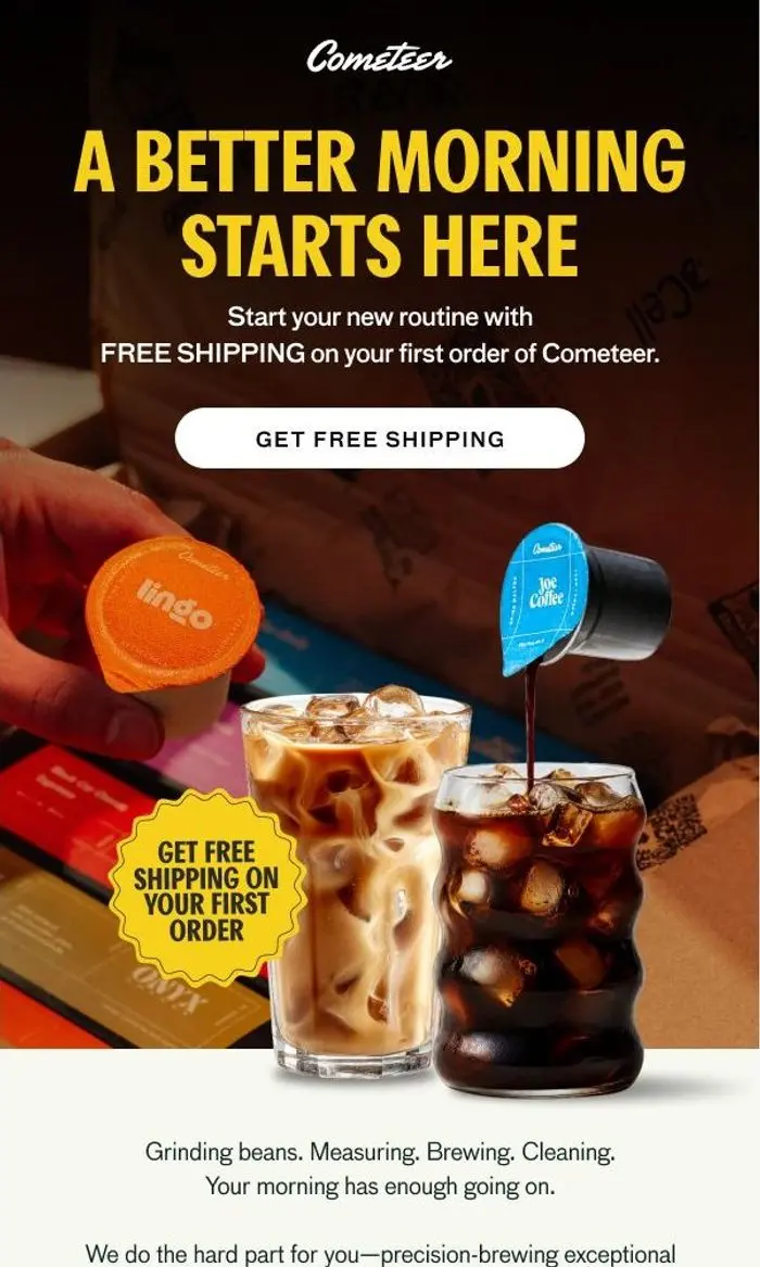 Cometeer: Your first order ships free ☕