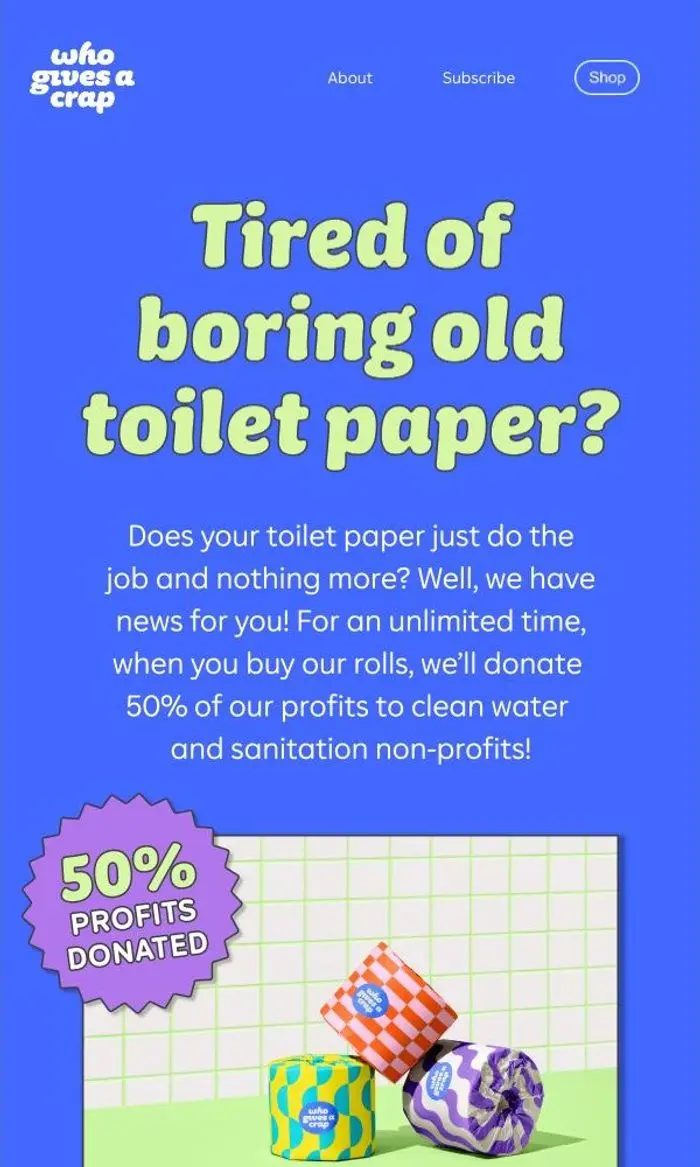 Who Gives A Crap: Hurry, this deal will last forever!