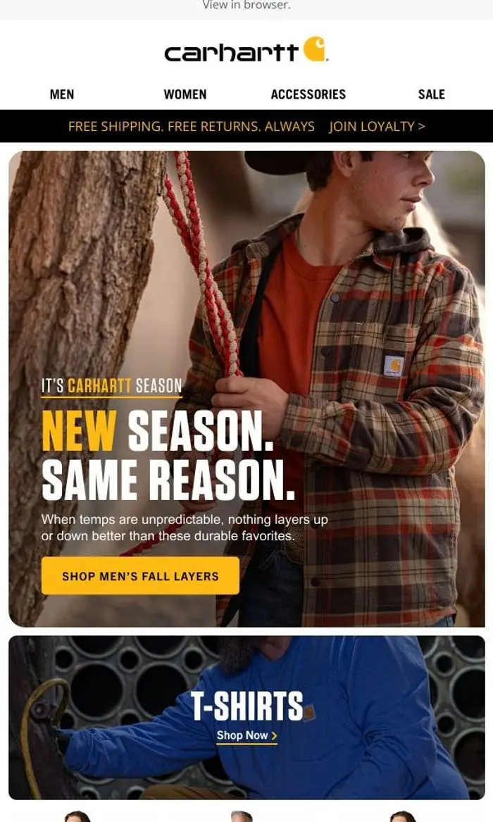 Carhartt: Changing temps call for Carhartt layers
