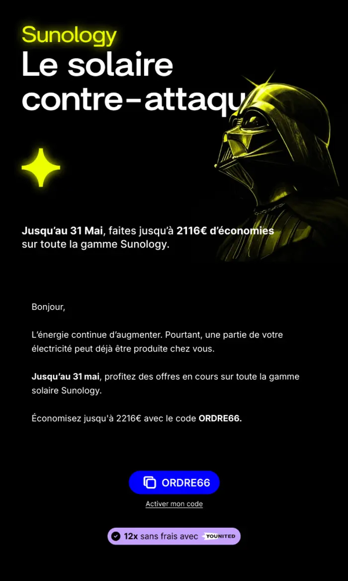 Sunology: Économisez jusqu’à 2116€  avant le 31 Mai
