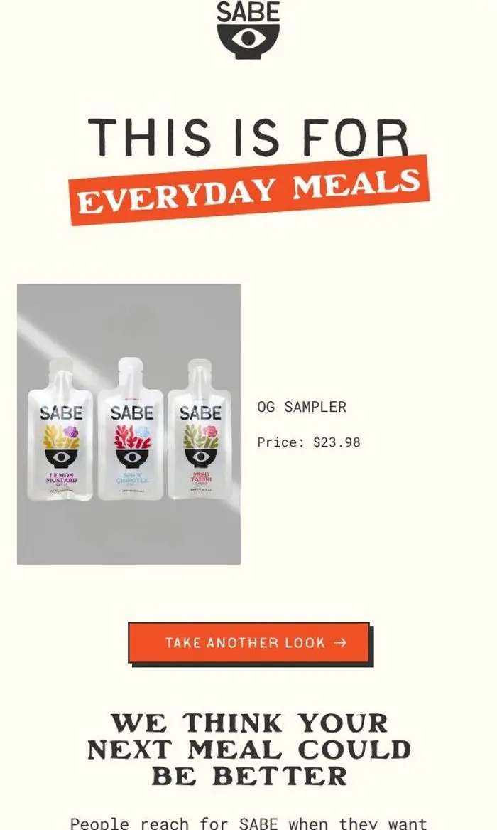 SABE: Why This Fits How You Actually Eat