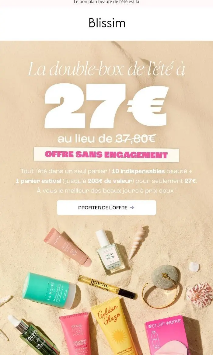 Blissim: La double-box pour seulement 27€ 😱