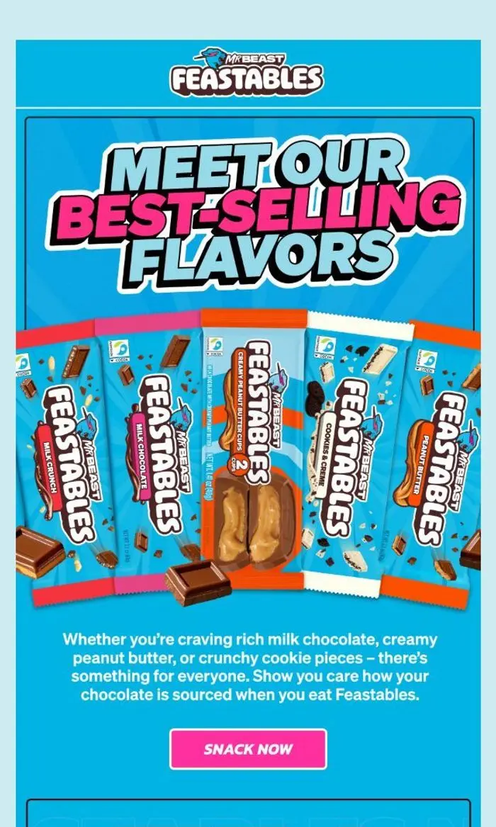 Feastables: A flavor for every craving 🍫