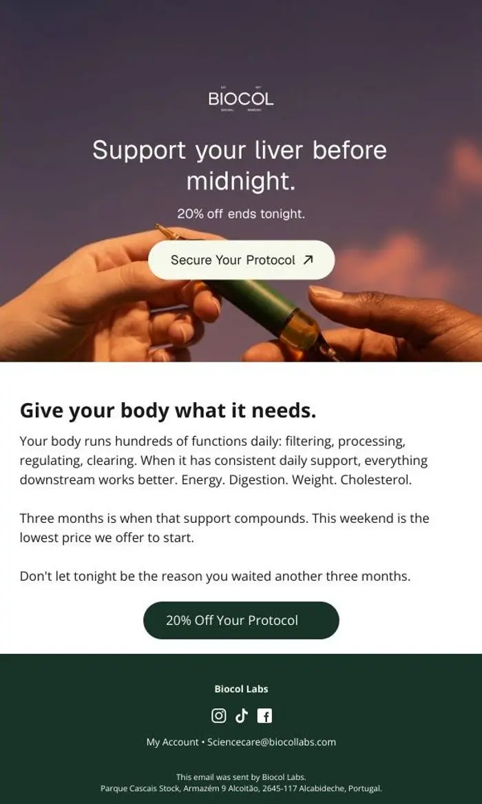 Biocol Labs: Last day: 20% off ends at midnight.