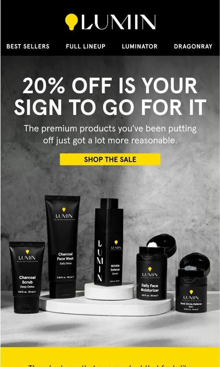 Lumin: Unlock 20% Off - Your Skin Will Thank You!