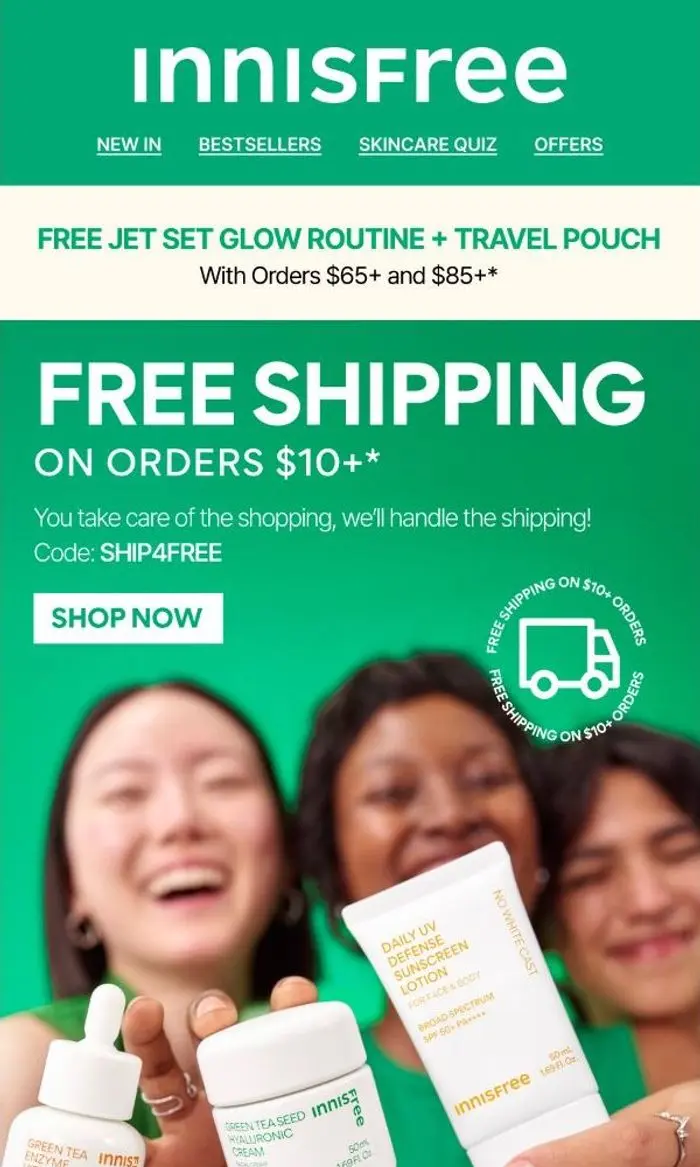 innisfree: Limited Time Only! FREE Shipping