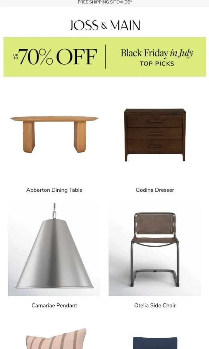 Joss & Main: PARTY’S ENDING 🪩 up to 70% off the abberton dining table & more