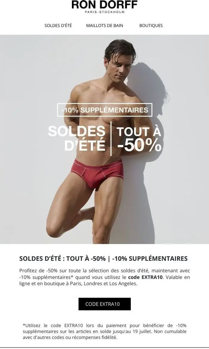 Ron Dorff: Tout à -50% avec -10% supplémentaires