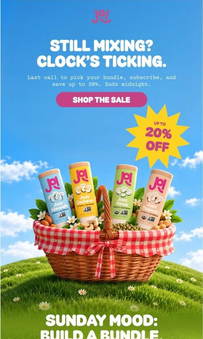 JOI: Up to 20% OFF? Clock's Ticking.