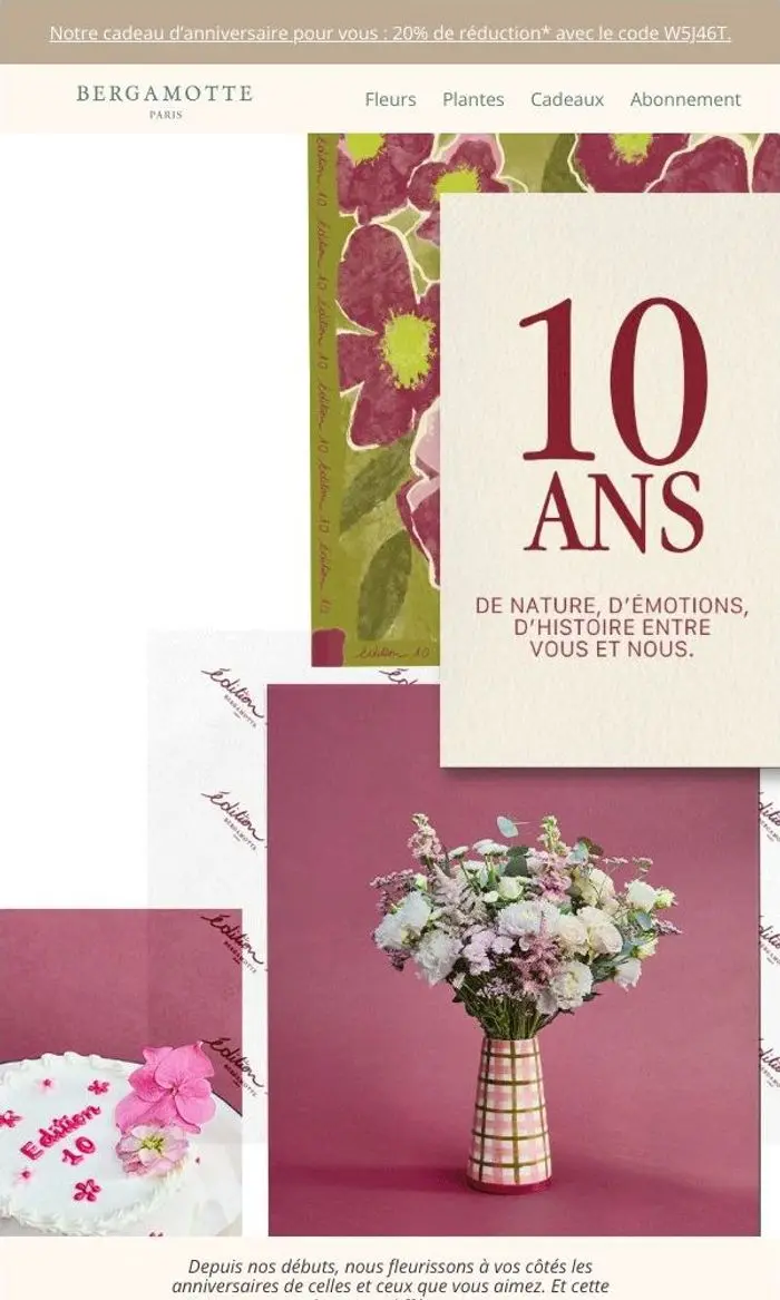 L'équipe Bergamotte: Invitation à notre anniversaire : 10 ans ça se fête 🎂