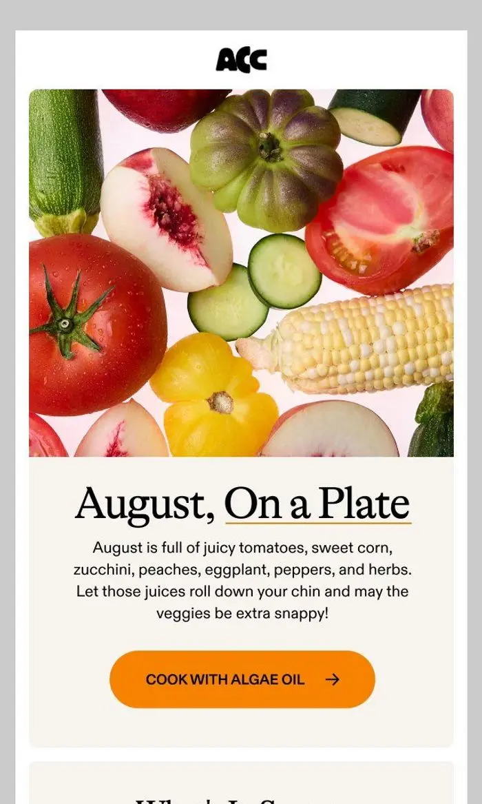 Algae Cooking Club: What to Cook This August