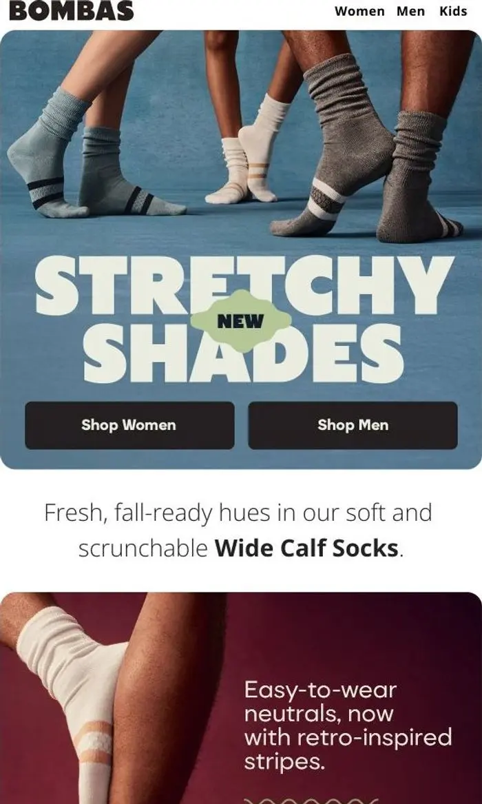 Bombas: Stretchy, Wide Calf Socks in New Colors