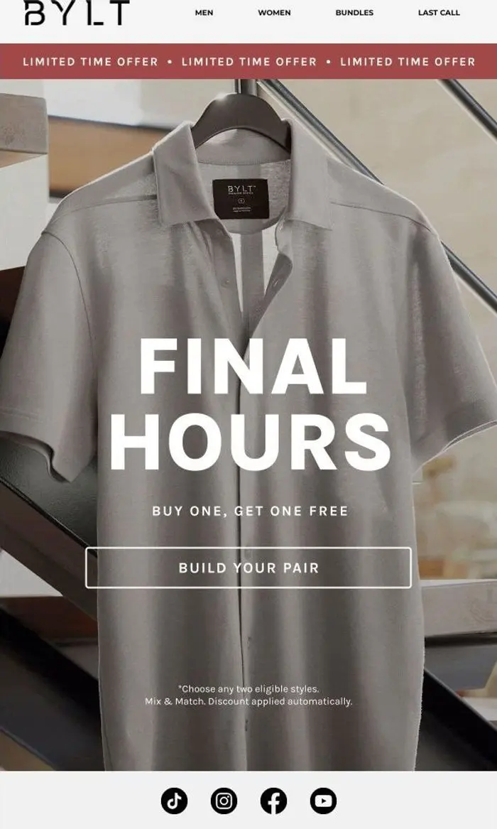 BYLT: Final Hours: BOGO Ends Tonight