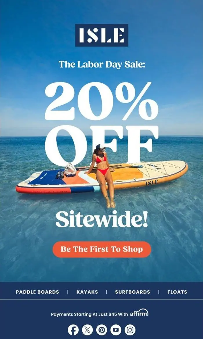 ISLE: Labor Day Sale Starts....NOW! 🌊