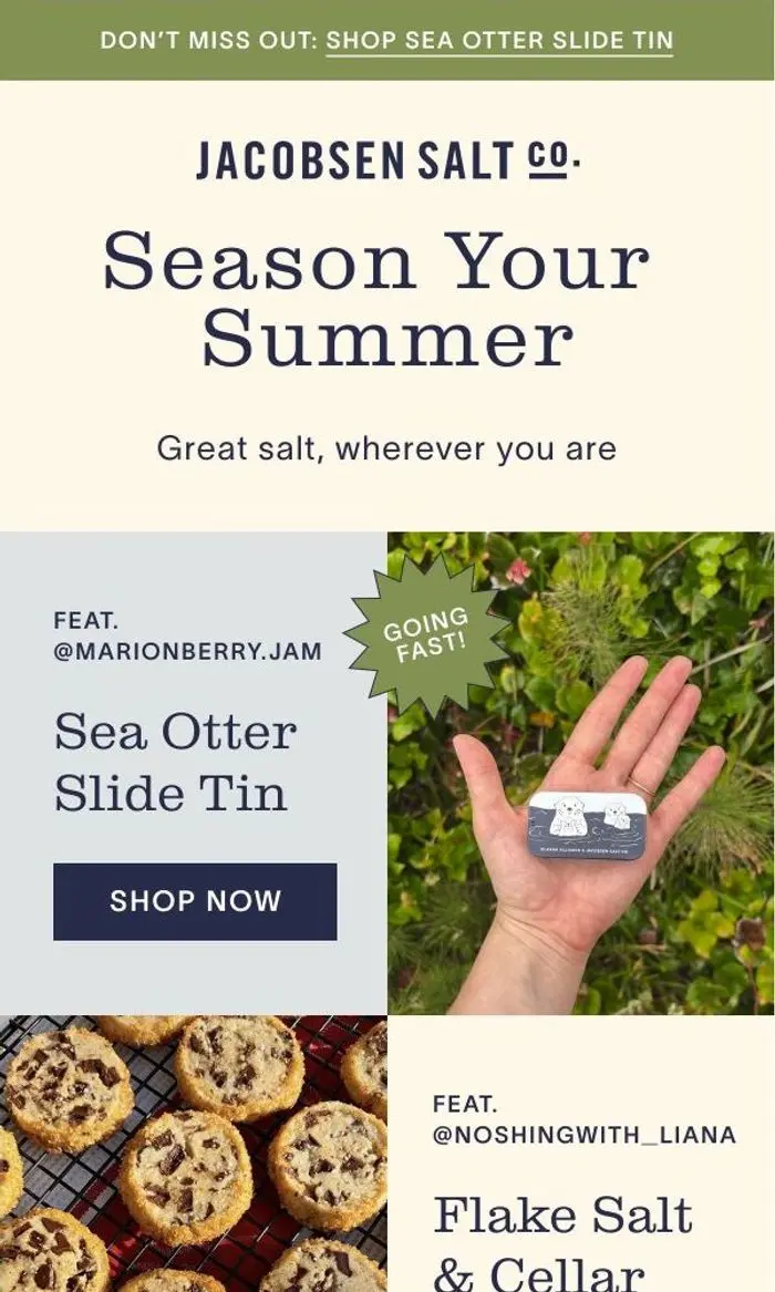 Jacobsen Salt Co.: Going Fast: Sea Otter Slide Tins 🦦
