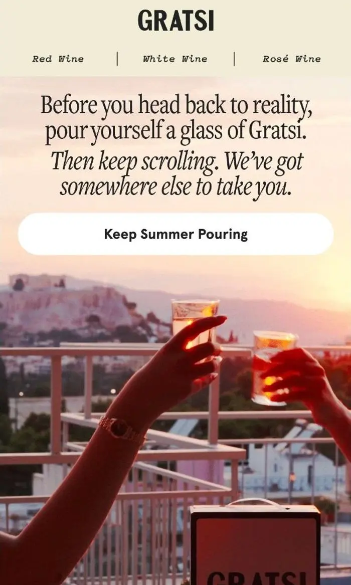 Gratsi Wine: Your post-summer escape plan