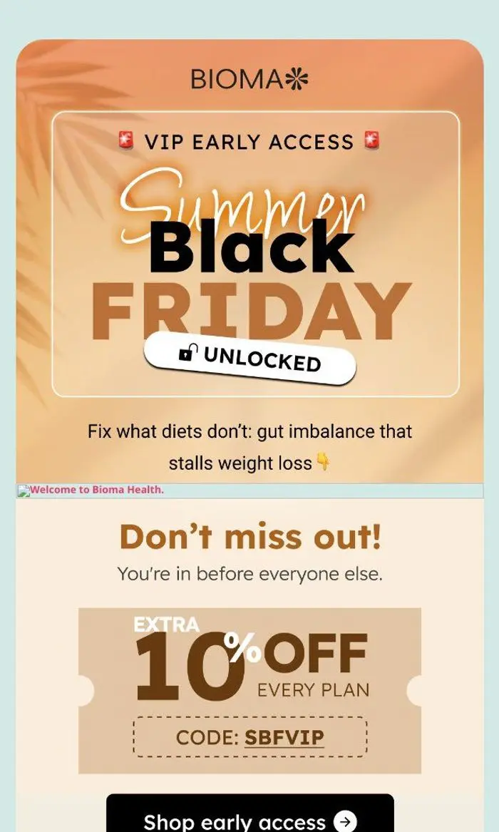 Bioma Health: Black Friday... in August? 🤯