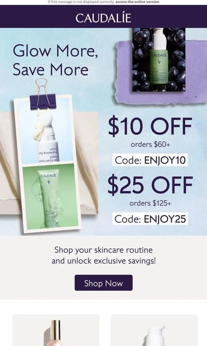 Caudalie USA: ✨ The More You Glow, The More You Save
