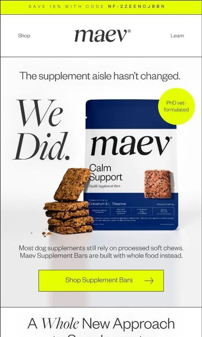 Maev: Introducing a better way to support your dog's health
