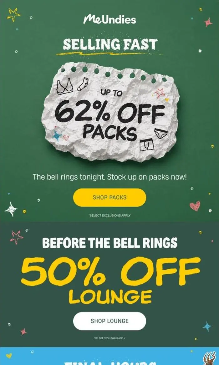 MeUndies: These packs are selling fast...