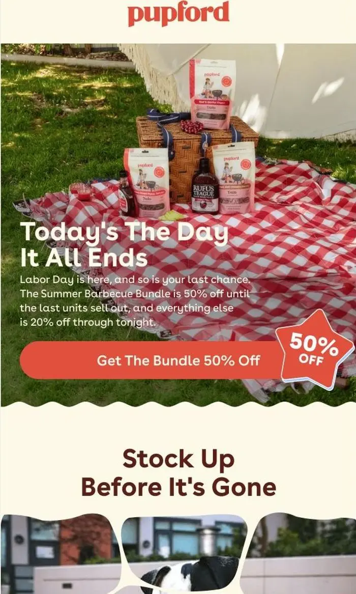 Pupford: Last Day: 50% off BBQ Bundle + 20% Off End Tonight