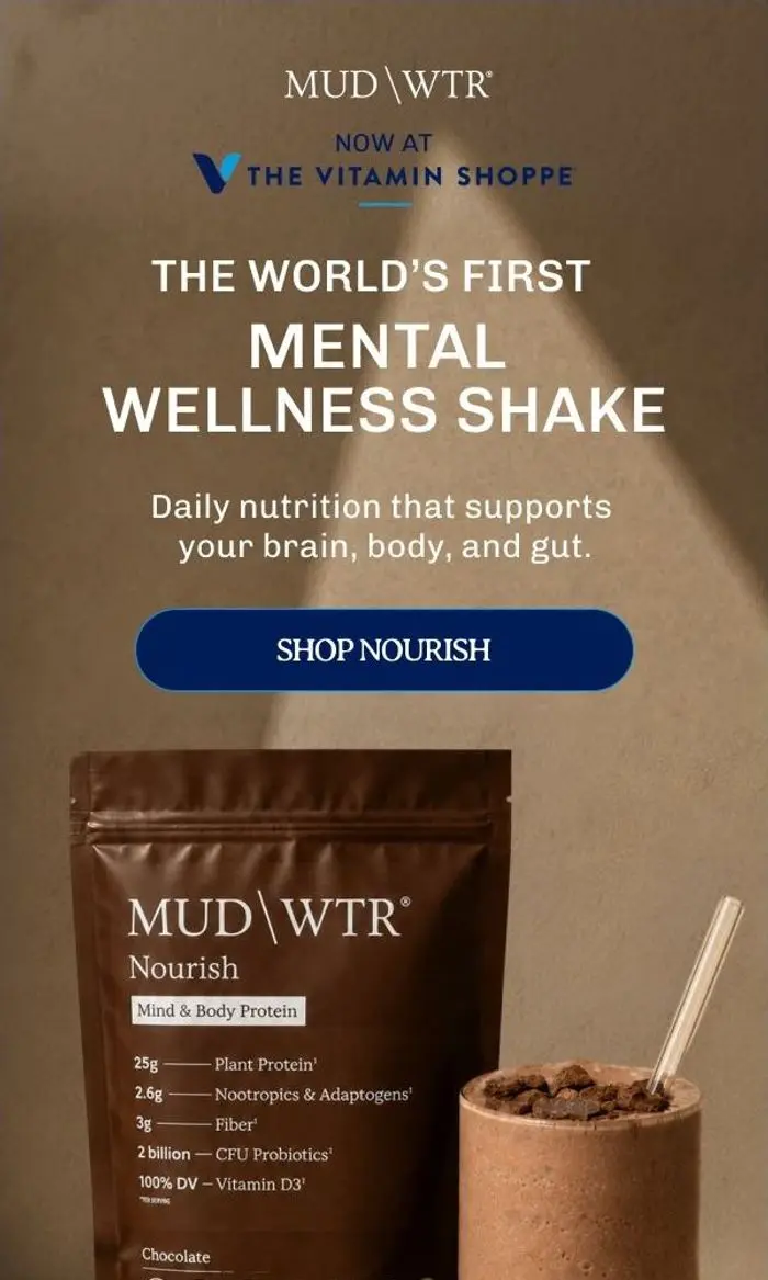 MUD\WTR: Nourish is now at The Vitamine Shoppe