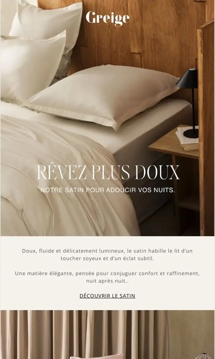 Greige: Le satin, tout simplement