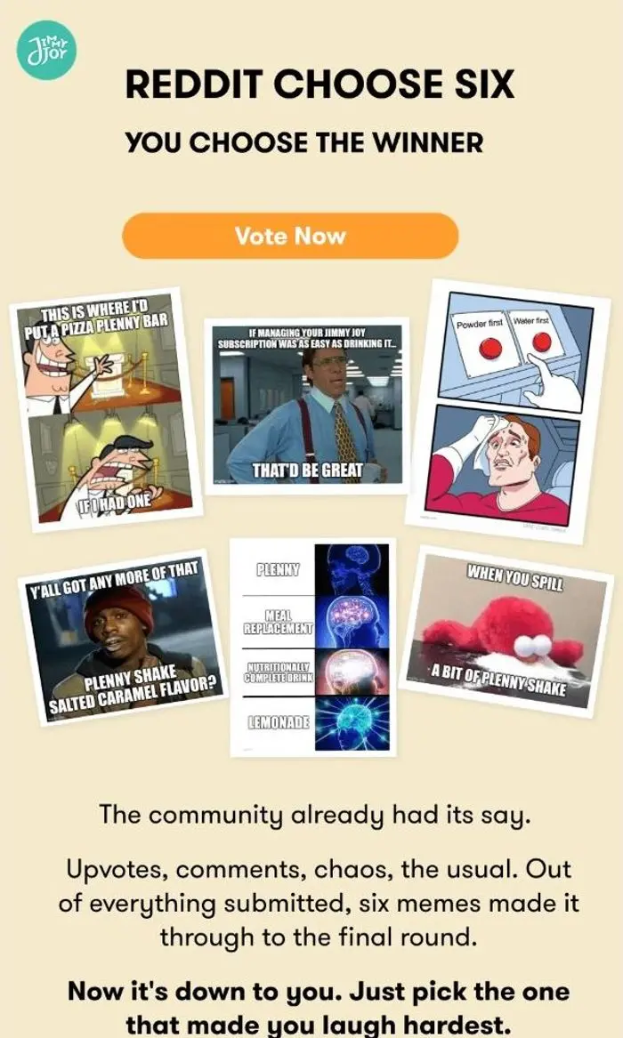 Jimmy Joy: Meme contest: the final 6 are up