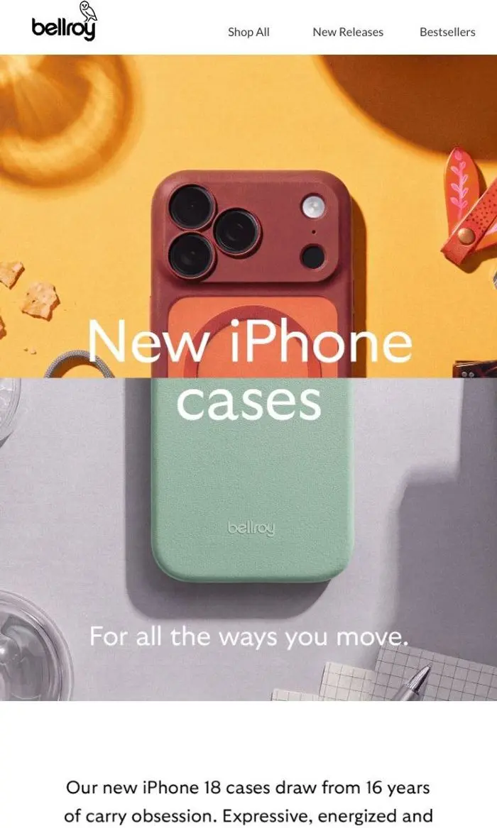 Bellroy: iPhone 18 cases are in