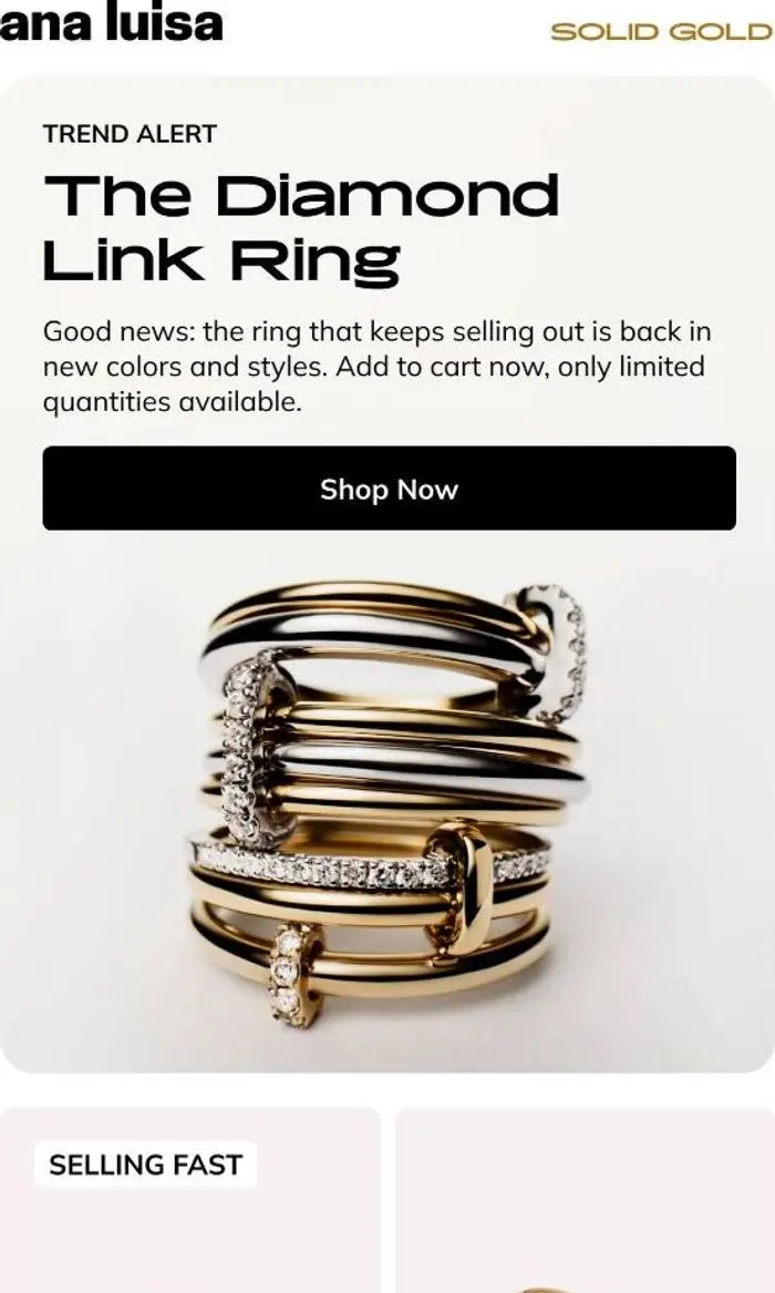 ANA LUISA: The Ring That Sold Out in 3 Hours