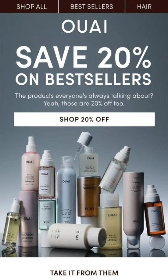 OUAI: Your faves are now 20% off