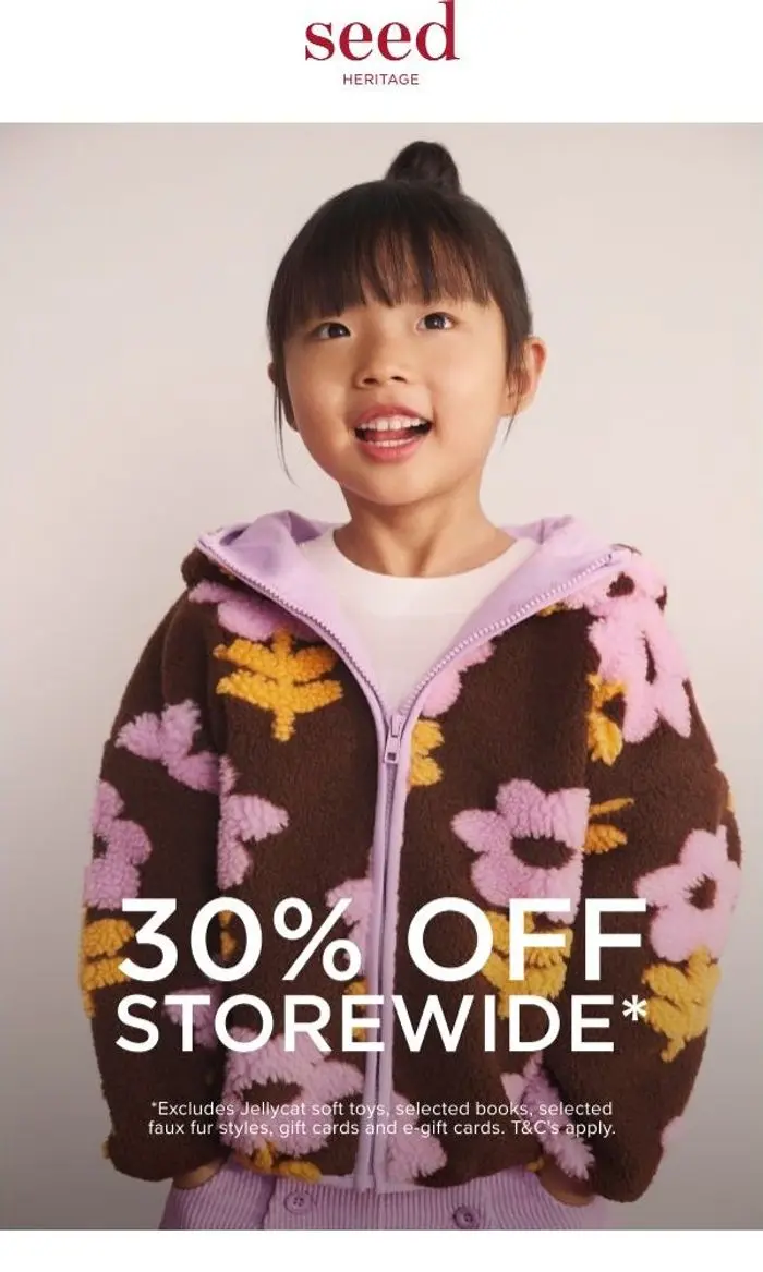 Seed Heritage: 30% Off Winter Layers | Girl & Boy