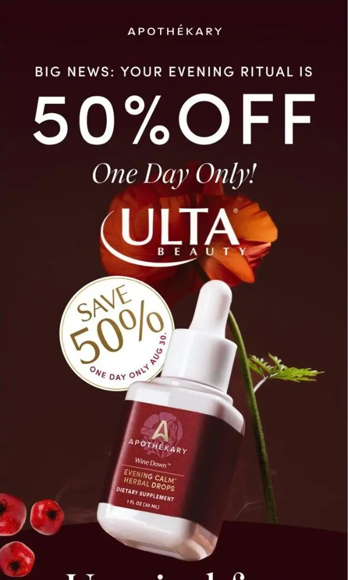 Apothékary: Today Only: 50% Off Wine Down®️ at  Ulta