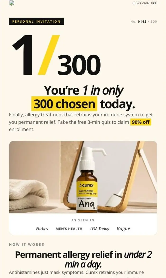 Curex: You're 1 in Only 300 Chosen 👀
