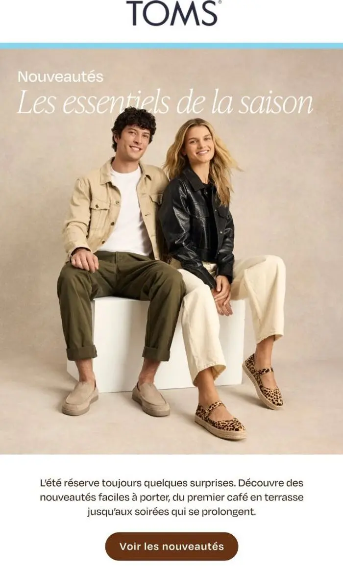 TOMS Europe: Nouveaux essentiels de saison