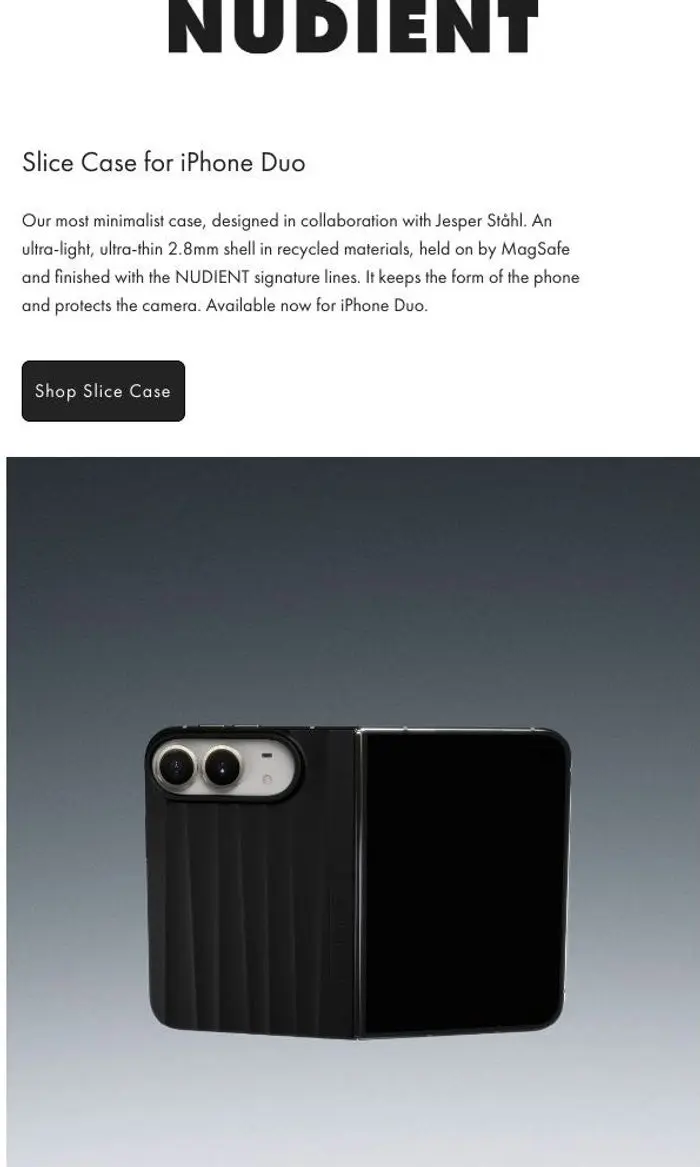 NUDIENT: Slice Case for iPhone Duo